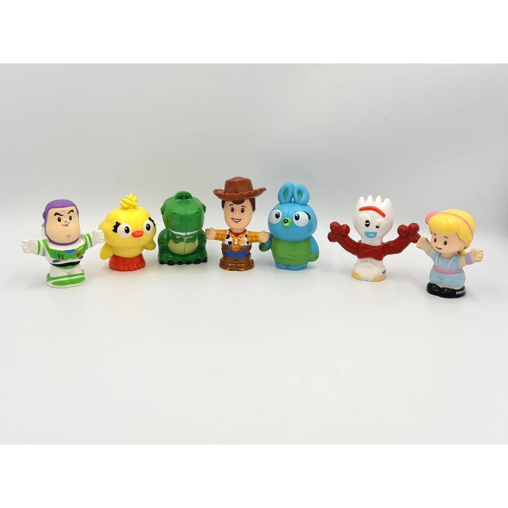 Fisher-Price Little People Toy Story 4 Figures Woody Buzz Rex 7pc Lot